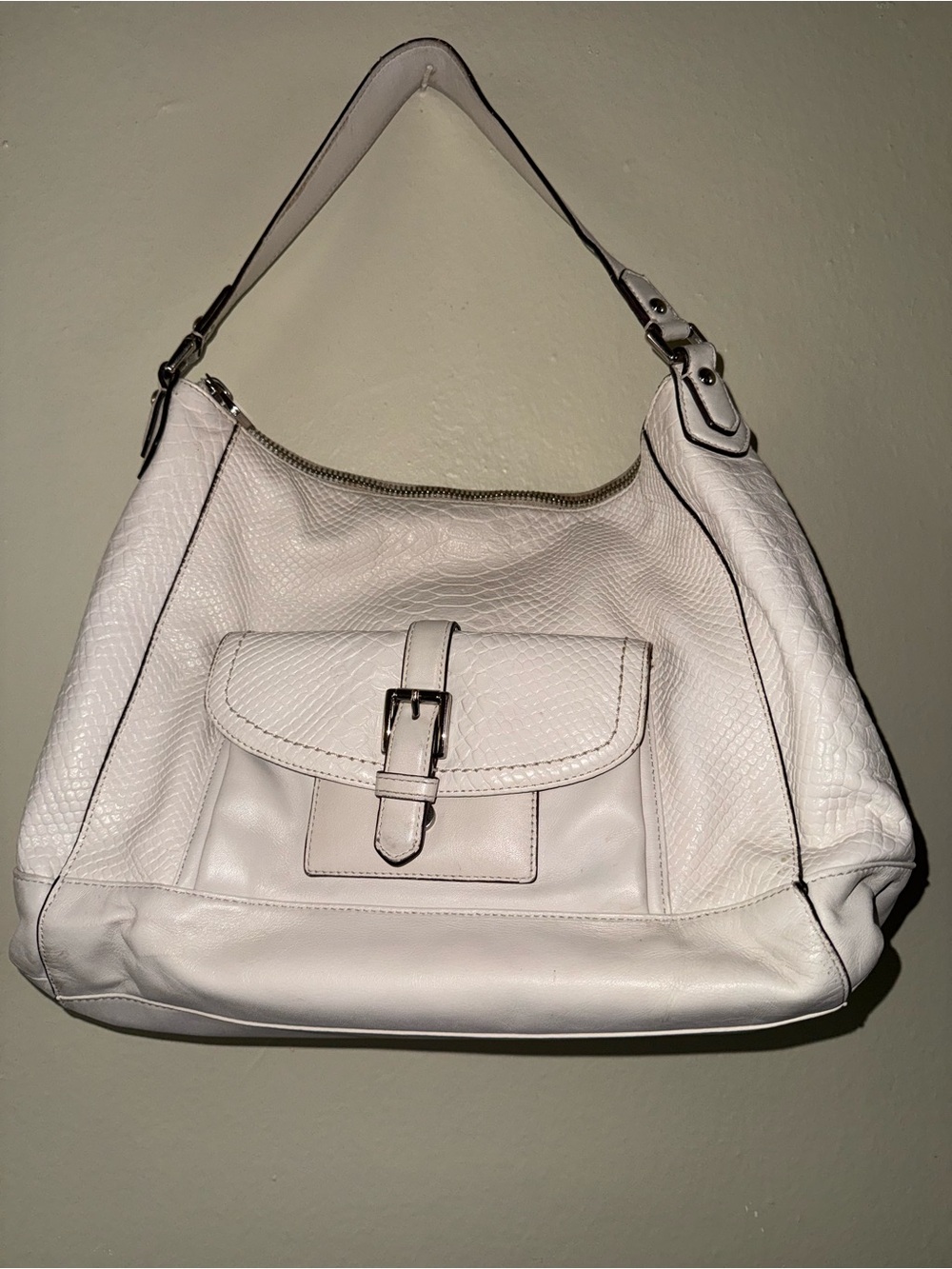 Coach White python Women’s Shoulder Bag - Classic Hobo Style